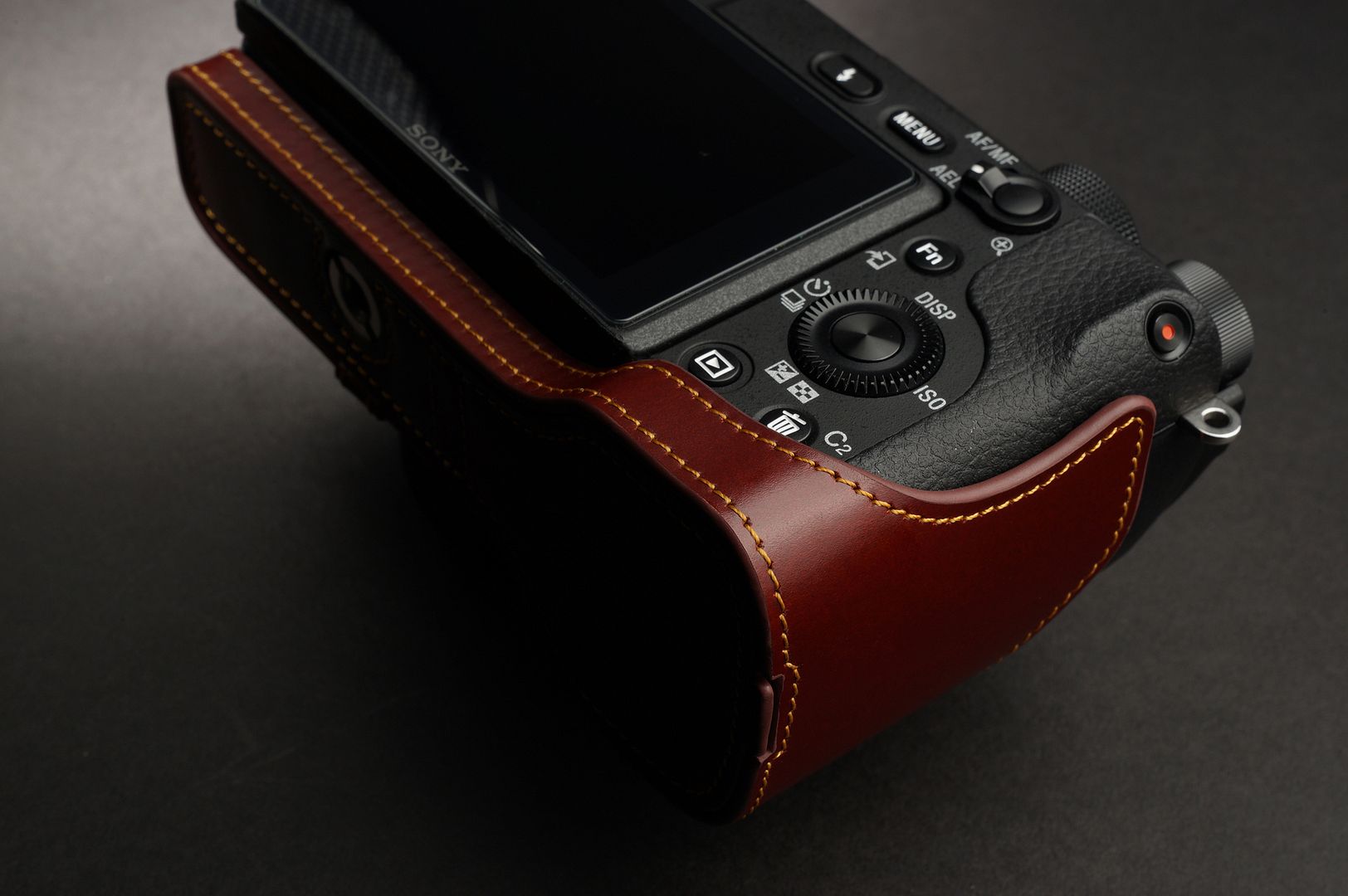 Genuine Real Leather Full Camera Case Bag Cover for Sony A6400 A6100